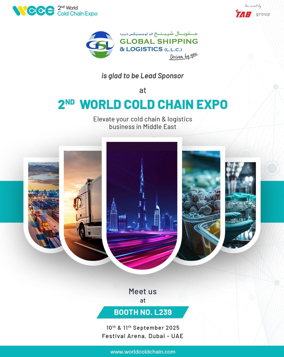 GSL Leads as Proud Sponsor of the 2nd World Cold Chain Expo 2025 in Dubai