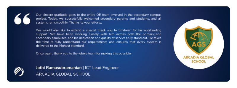 Proud Partner in Arcadia Global School’s Growth