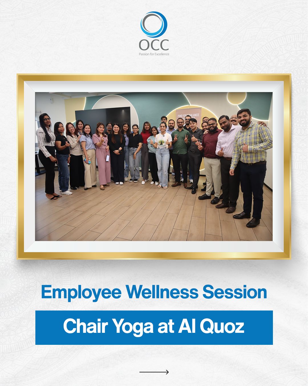 Wellness at Work: Chair Yoga Session at Al Quoz