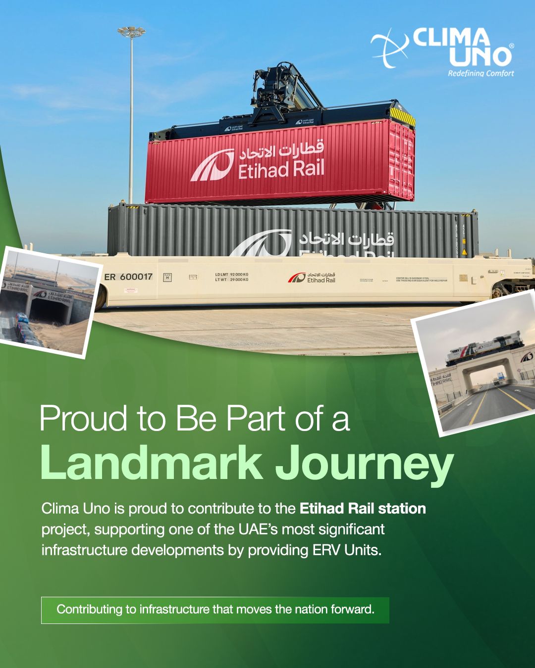 Clima Uno Proudly Supporting the Etihad Rail Station Project
